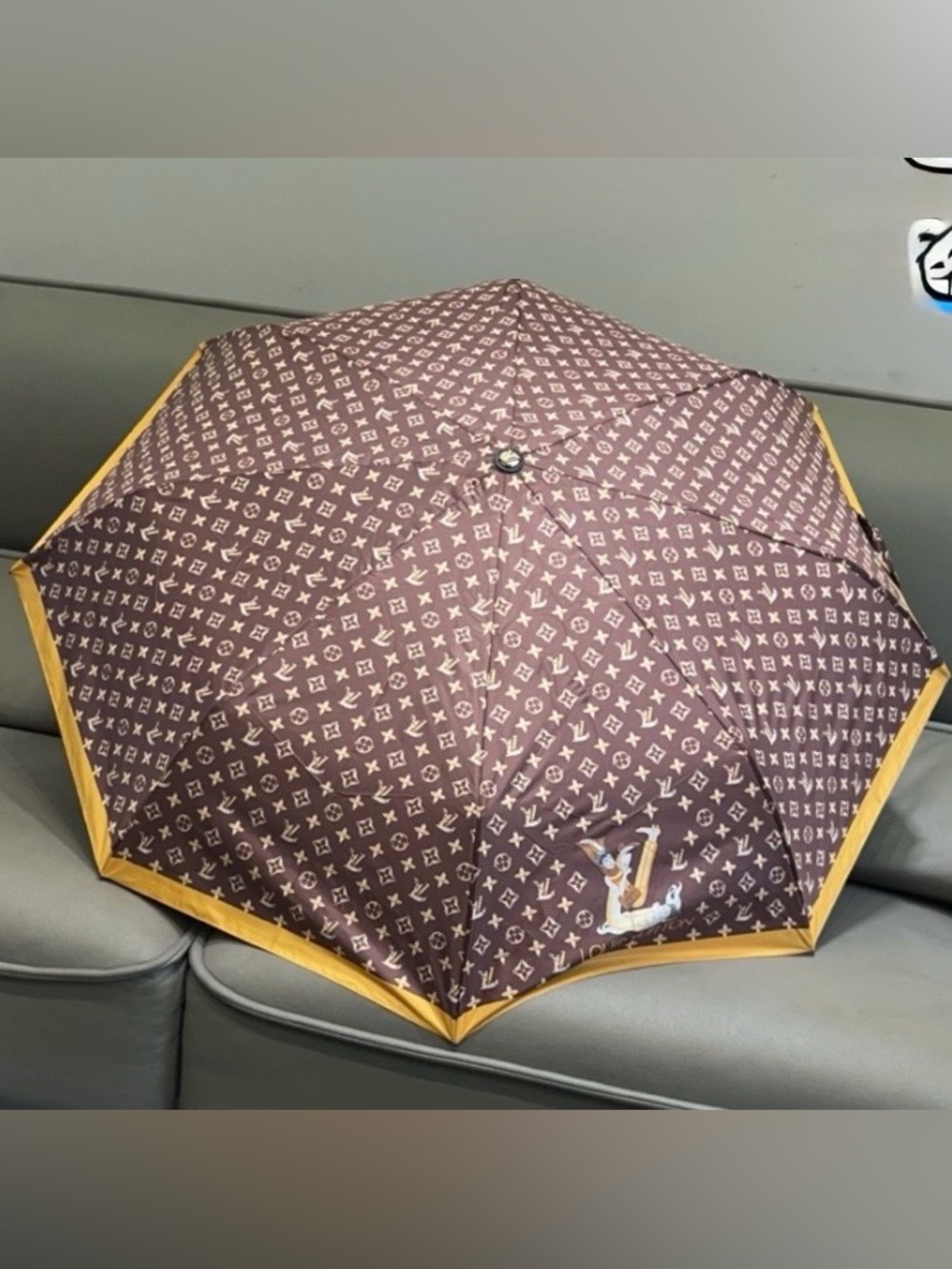 Brown monogram Women's Umbrella - Stylish Travel Accessory